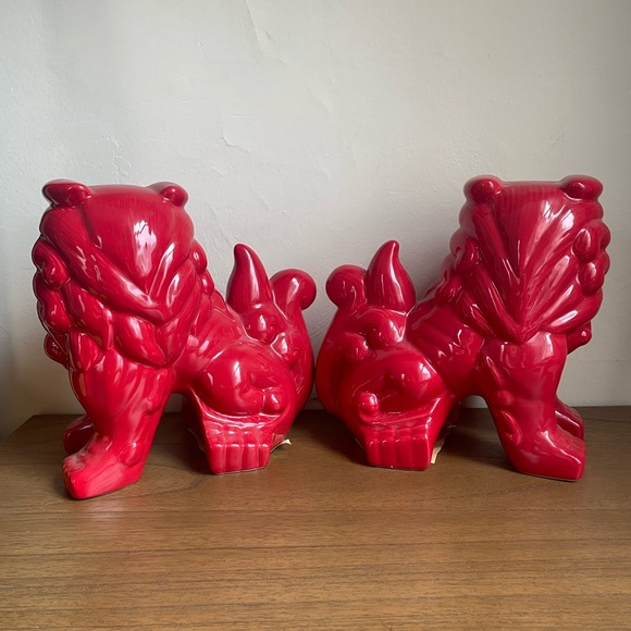 Set of 2 Vintage Foo Dogs - Picture 2 of 2
